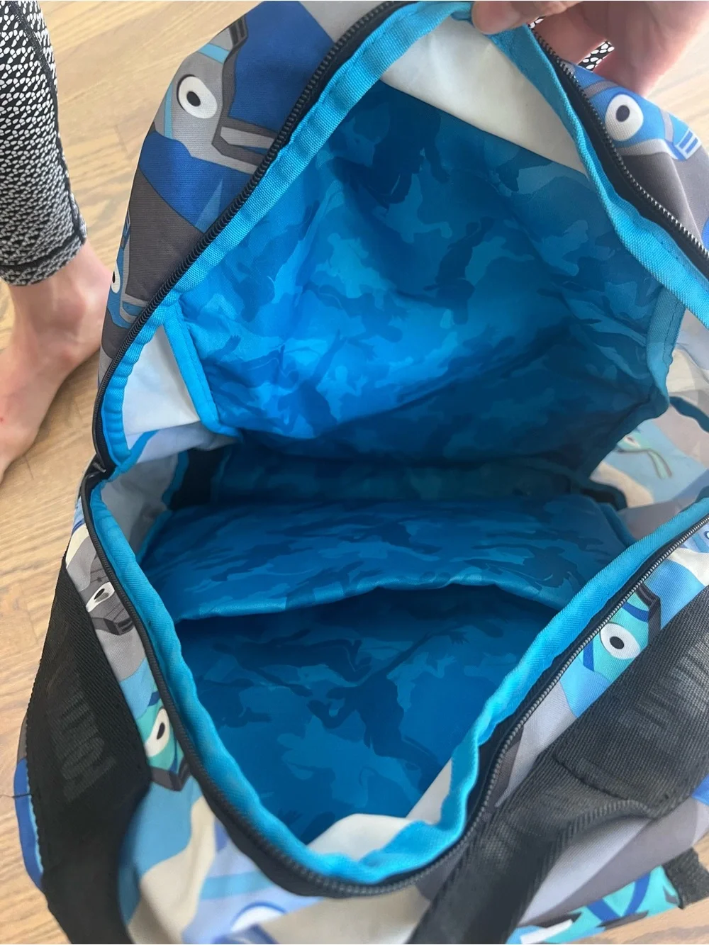 🦙 Fortnite Llama Graphic Backpack in Blue and Gray